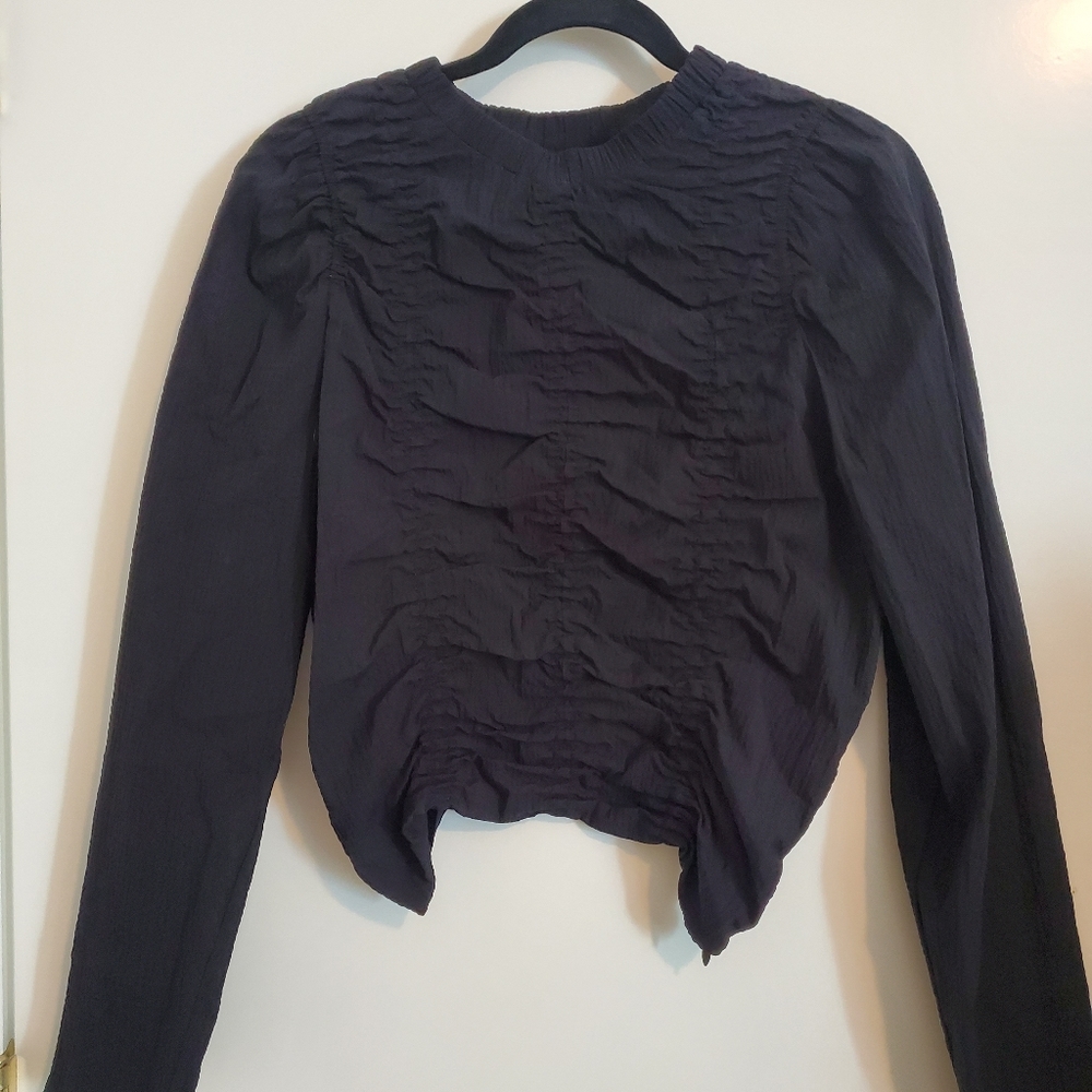 Topshop long sleeve ruched top